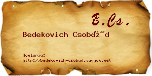 Bedekovich Csobád névjegykártya